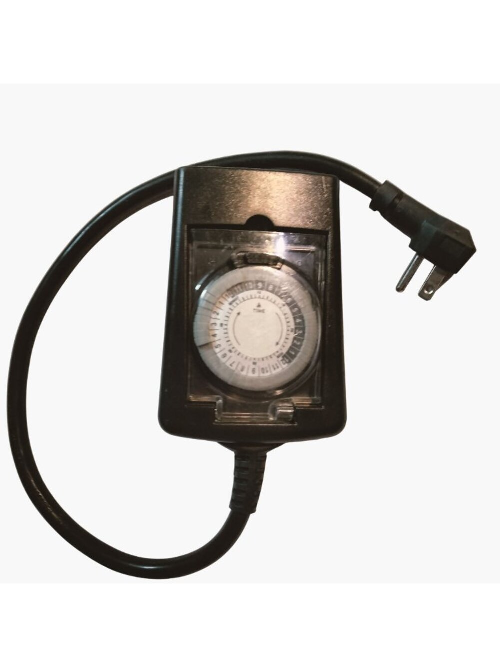 Outdoor 2 Outlet Timer 24 Hour Dial  Plug In Black Utilitech